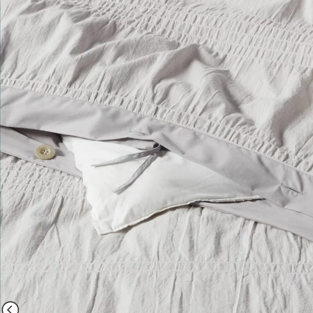 NWT King Comforter Set Cotton Blend Machine Washable Gray OEKO-TEX certified